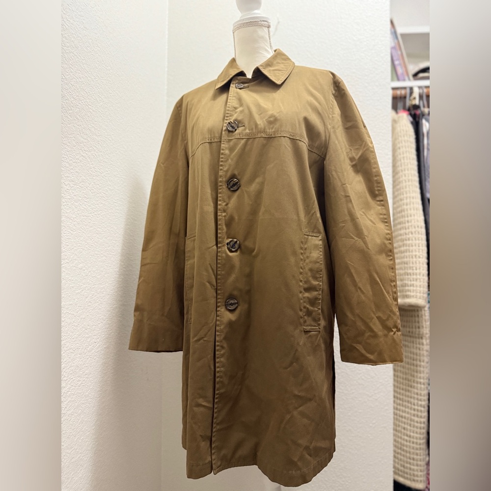 Vintage London Fog Faux Fur Lined Trench Coat